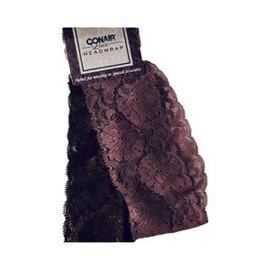 Conair Lace Headwrap 2pc Set Mauve and Brown